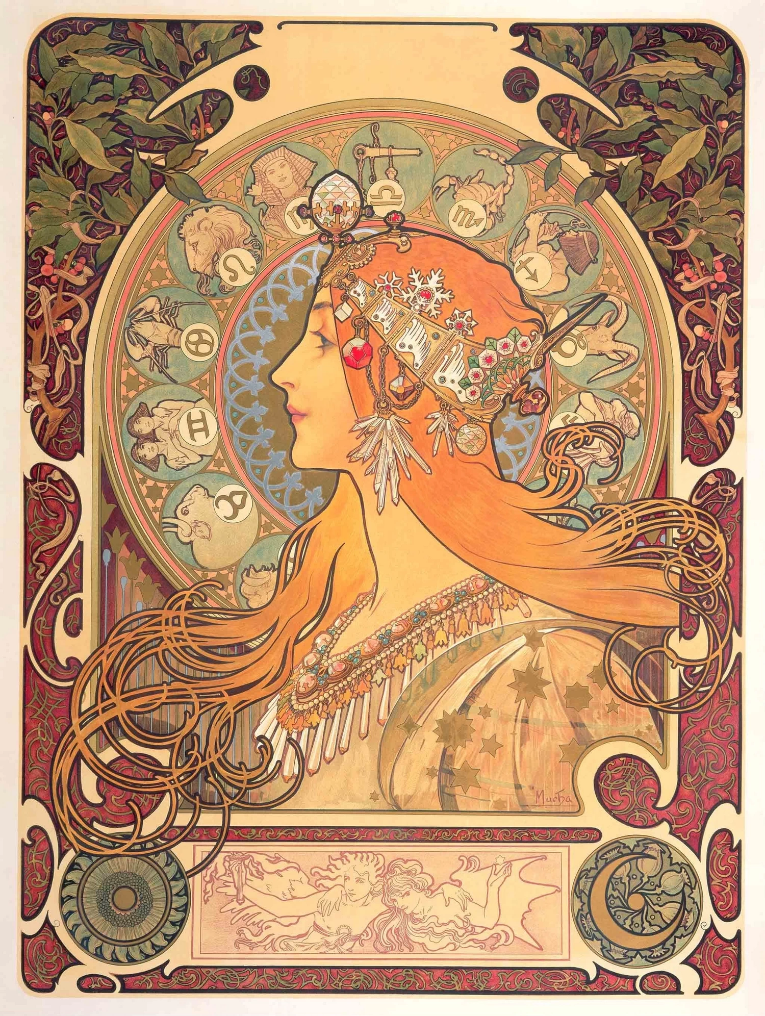 Alfons Mucha - 175, Zodiac, 1897